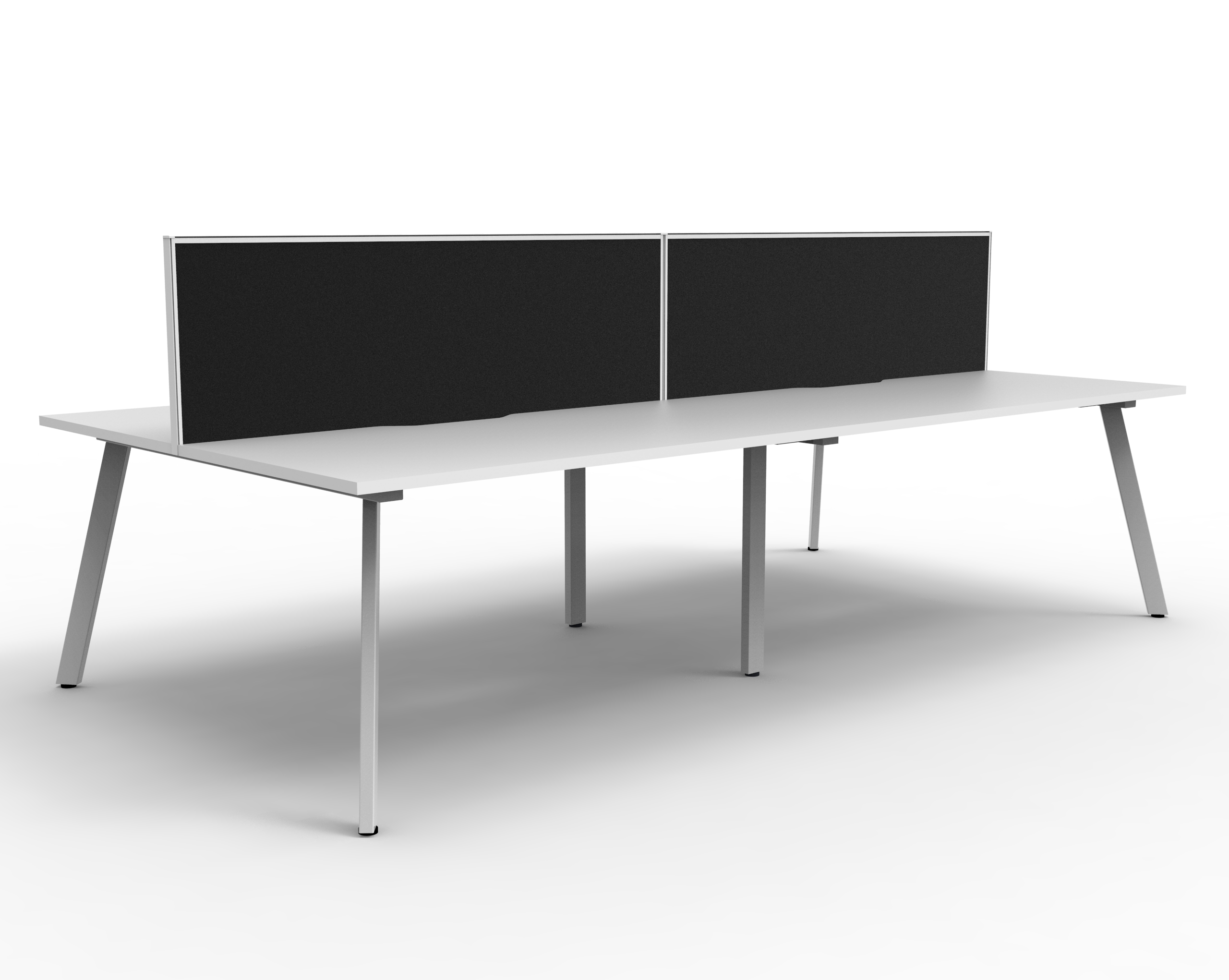 Eternity 4 Person Double Sided Workstation - With Screens